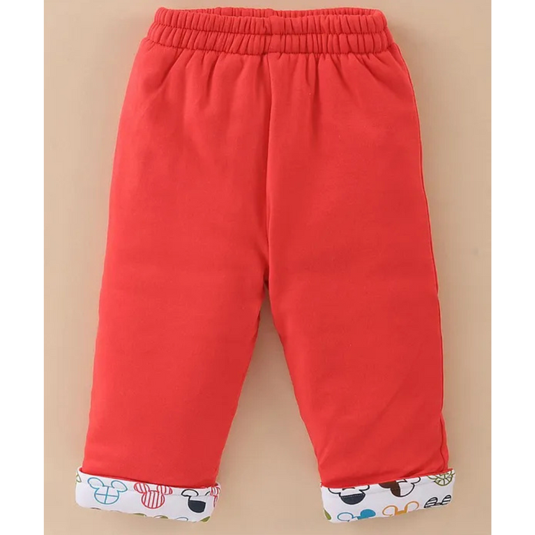 Doreme- Interlock Cotton Full Sleeves Hooded Winter Wear Padded Suits Mickey Print