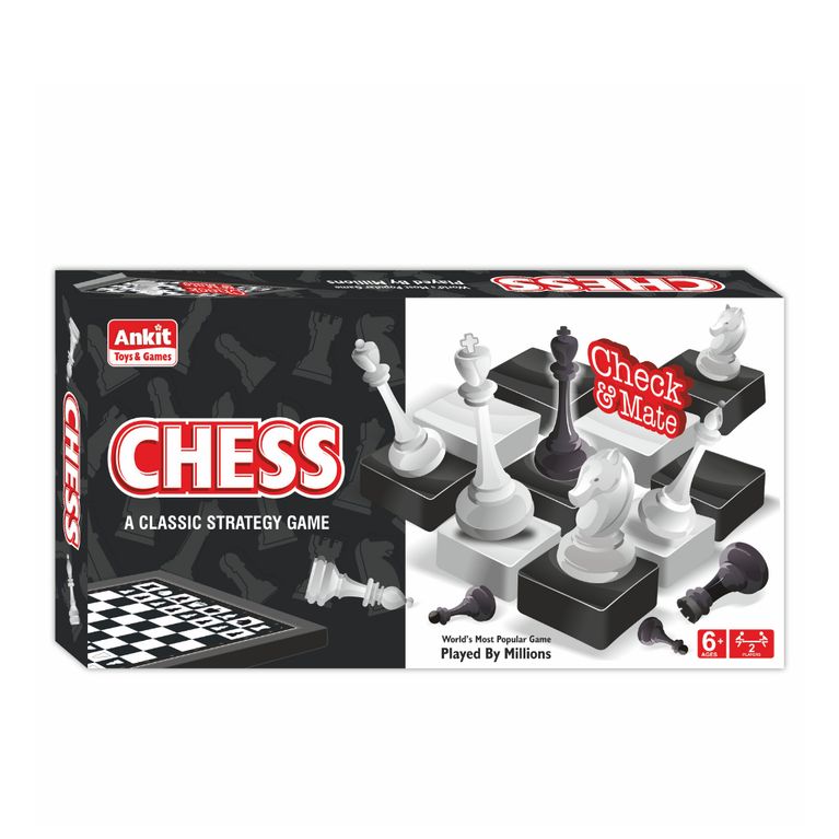 Ankit Toys & Games Black & White Chess Set for Kids & Adults Age 6+