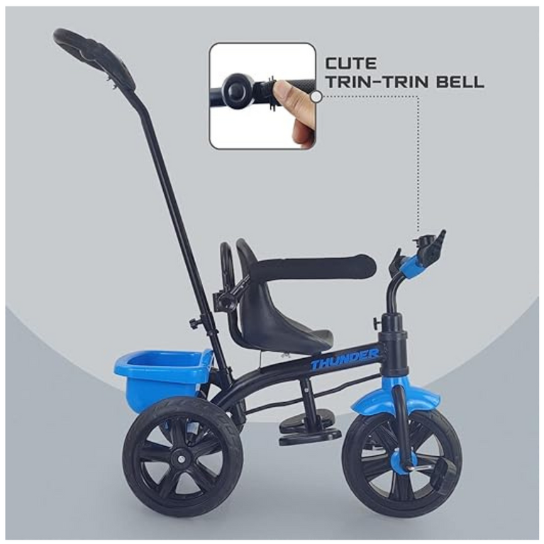 Dash Thunder 2 in 1 Tricycle for Kids with Parental Handle & Storage Basket