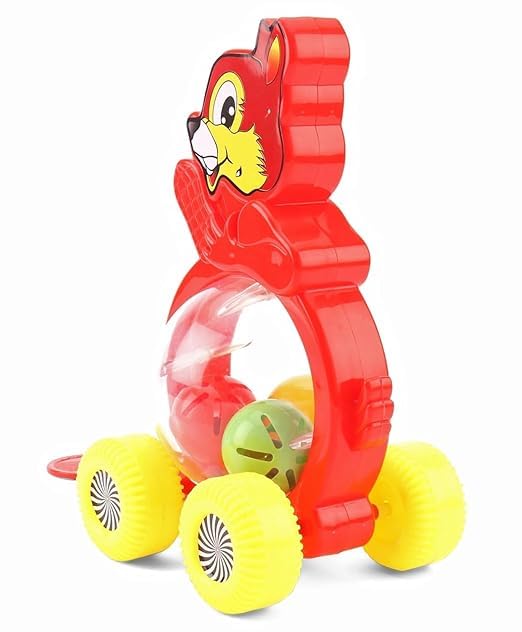 Ninos-Pull Along Squirrel with Rolling Balls for Kids