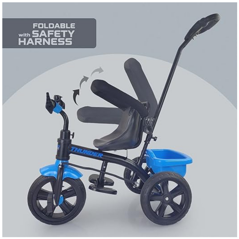 Dash Thunder 2 in 1 Tricycle for Kids with Parental Handle & Storage Basket