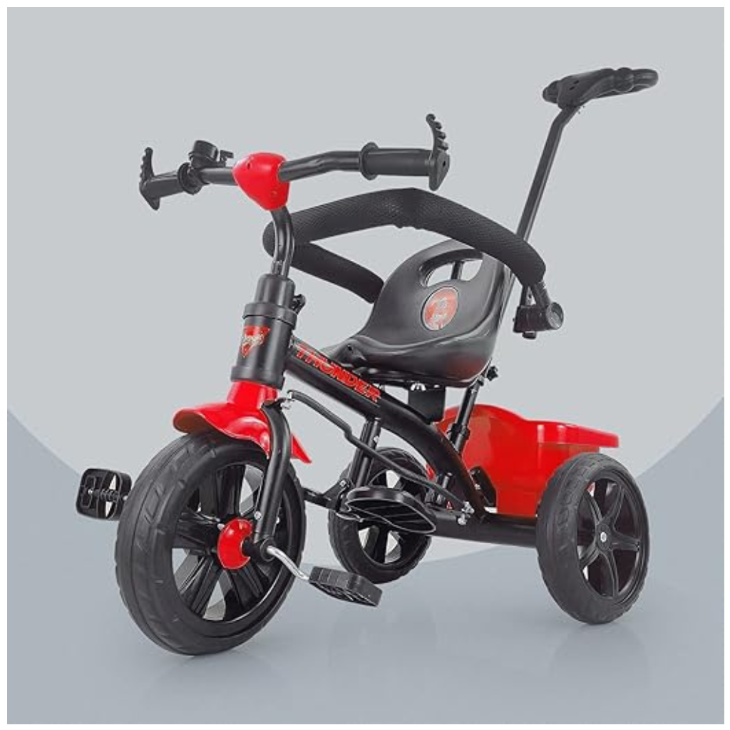 Dash Thunder 2 in 1 Tricycle for Kids with Parental Handle & Storage Basket