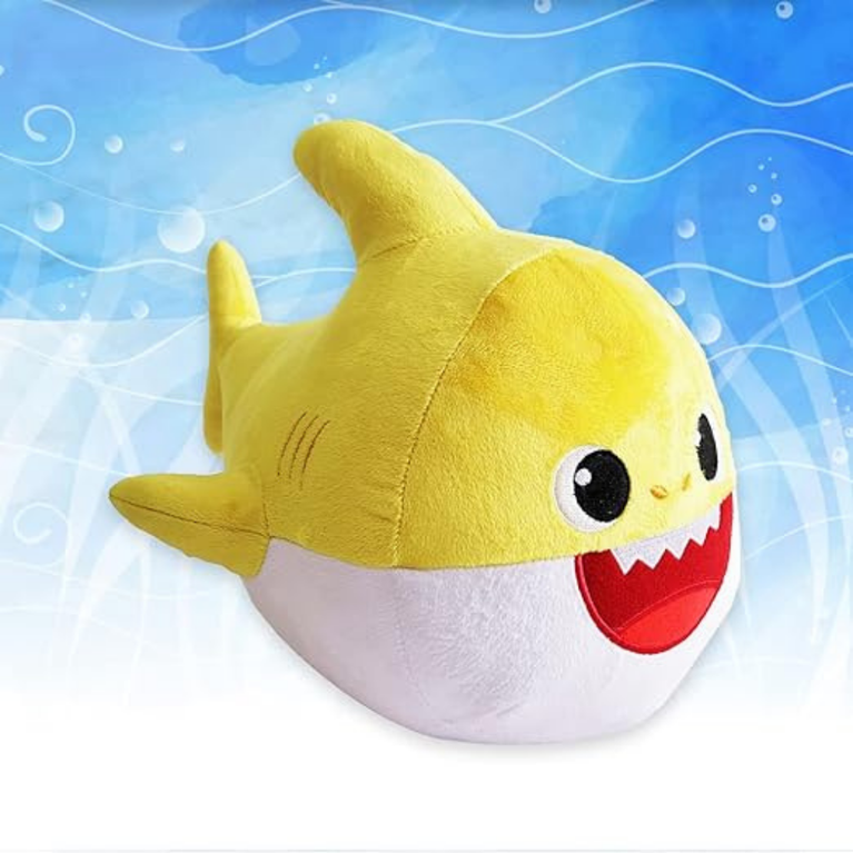 Baby Shark Plush Dance Along with Plush Toy for Kids 1 Year and Above (Yellow)
