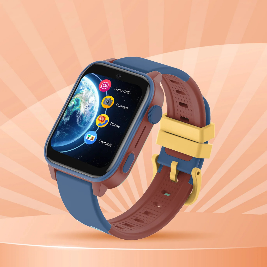 Spiky GNOME 4g Video & Voice Calling Smartwatch with LBS GPS-IPX7 - Blue