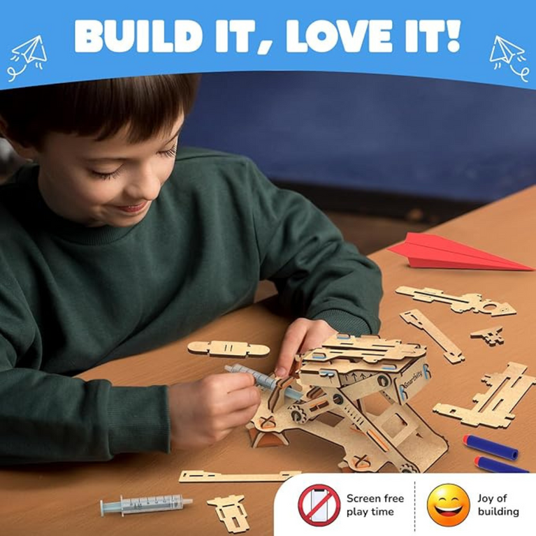 Smartivity 2-in-1 Hydraulic Aeroplane & Dart Launcher DIY Toy for Kids (6-14 Years)