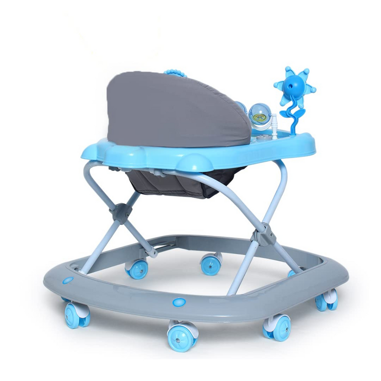 Funride Baby Walker Herby Foldable Activity Walker with Adjustable Height for Boys and Girls