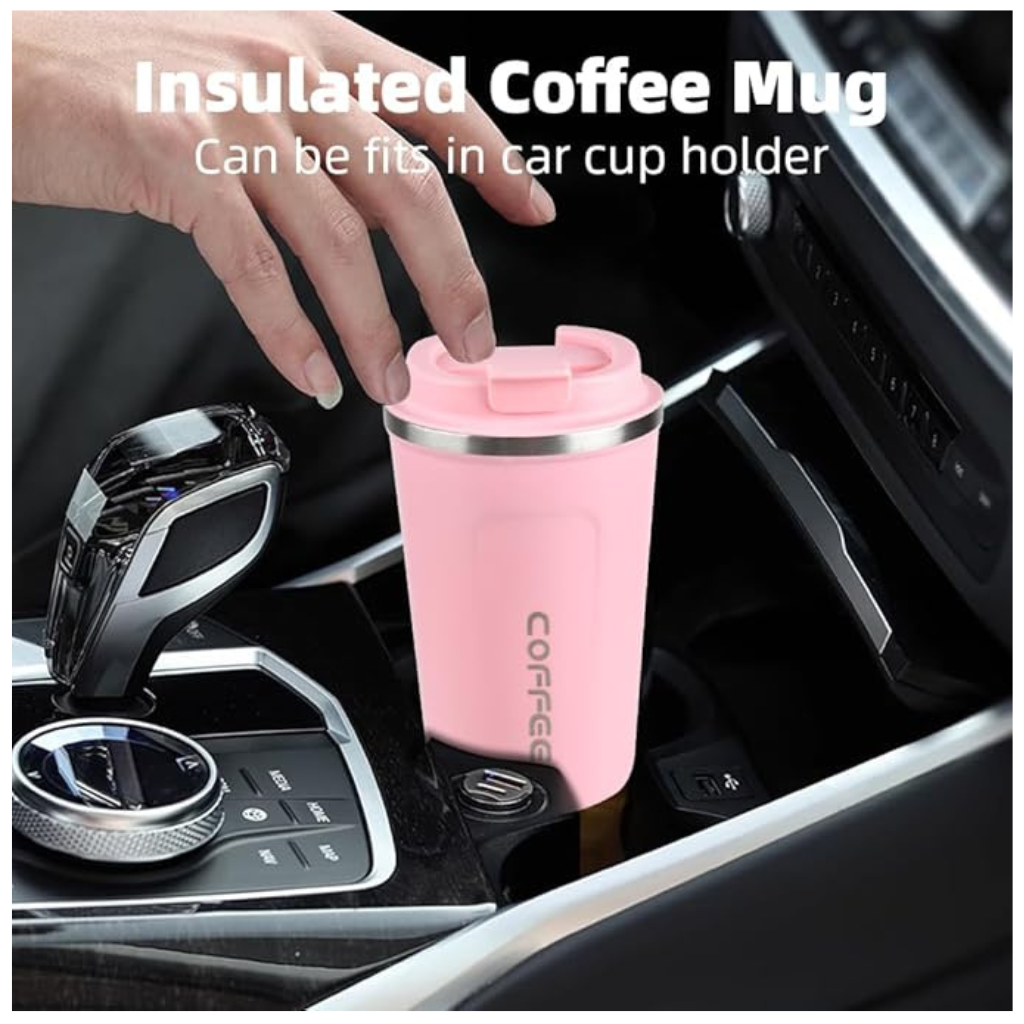 Coffee Cup, Portable Spill Proof Car Insulated BPA-Free Reusable Coffee Cup - 510 ml