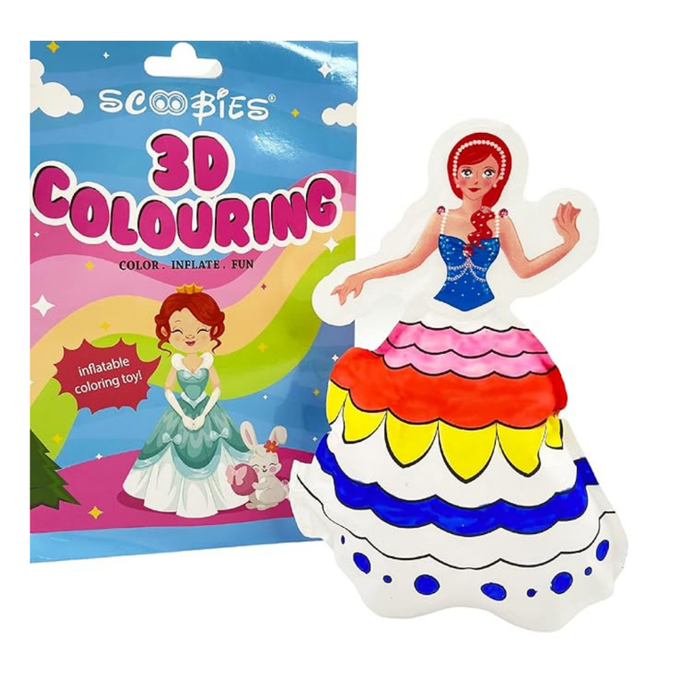 Scoobies 3D Colouring -Inflatable Princess Chelsa