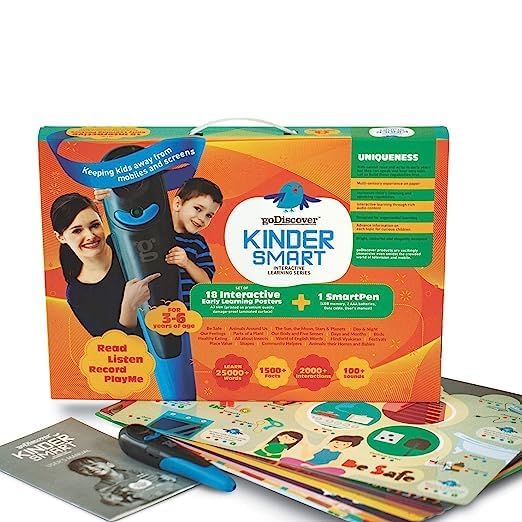 goDiscover- Kinder Smart Interactive Learning Series with Talking Pen(Set of 18) Activity & Learning Toys for Children