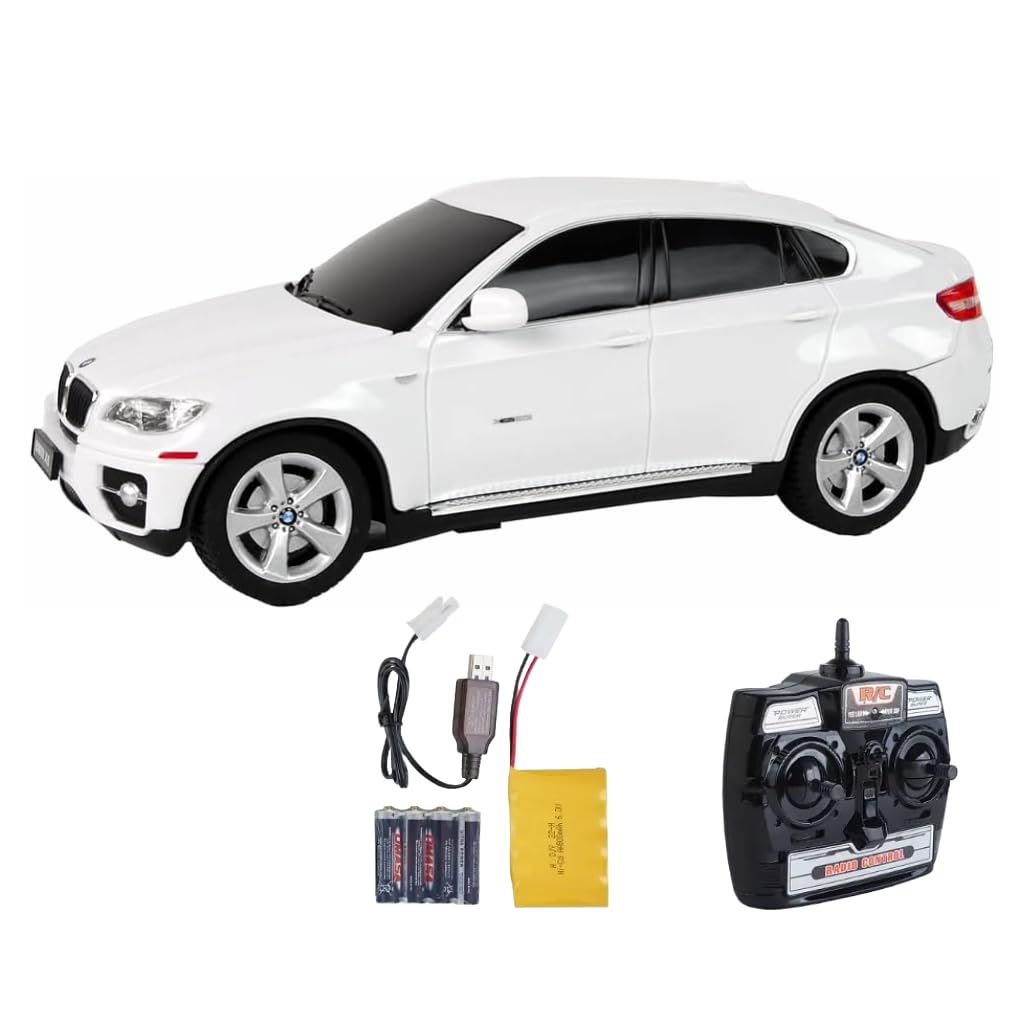 RC Sport Racing Toy Car, Compatible with BMW X6 Model Vehicle with Head & Tail Flashing Light