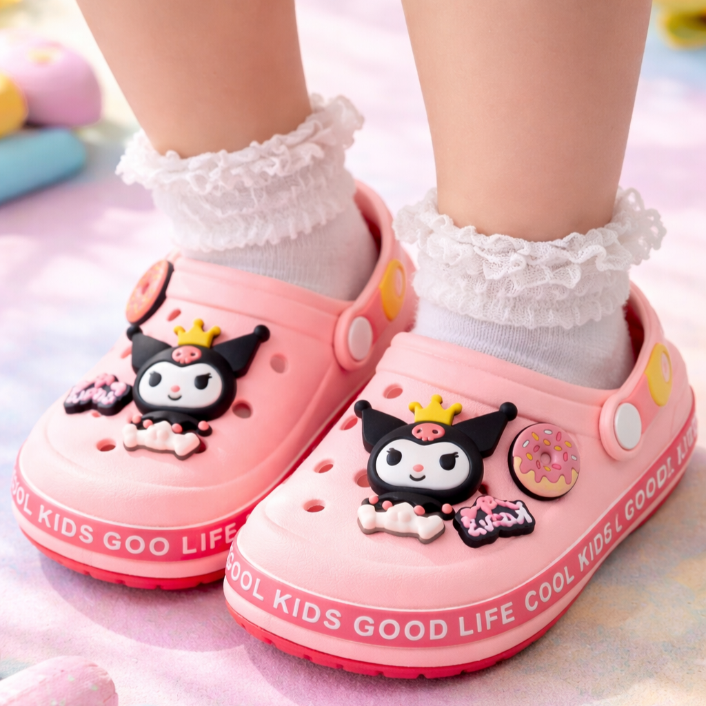 Ninos Kids Cute Cartoon Clogs – Slip-On Sandals with Back Strap