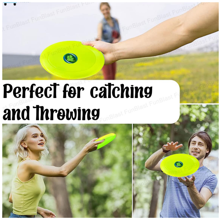 Awals-Glow in The Dark Flexible Toy Frisbee Disc for Kids