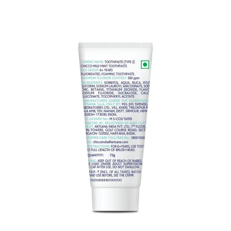 Chicco Dentifricio Toothpaste Mild Mint Flavour - 70 gm