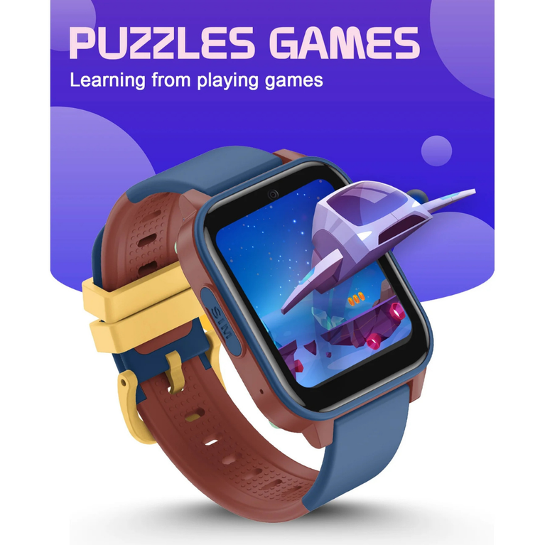 Spiky GNOME 4g Video & Voice Calling Smartwatch with LBS GPS-IPX7 - Blue