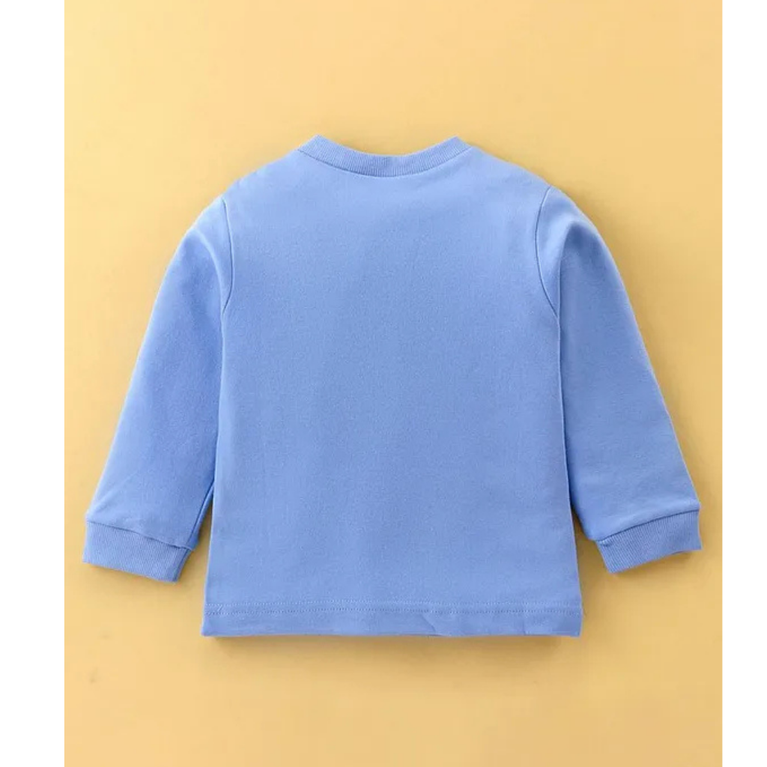 Kids Interlock Knit Full Sleeves Animal Printed T-Shirt With Striped Lounge Pants Set