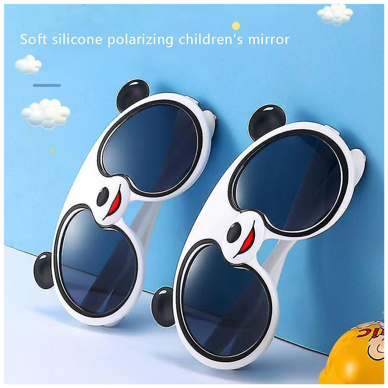 Kid Child Size Panda Soft Flexible Plastic Racer Sunglasses