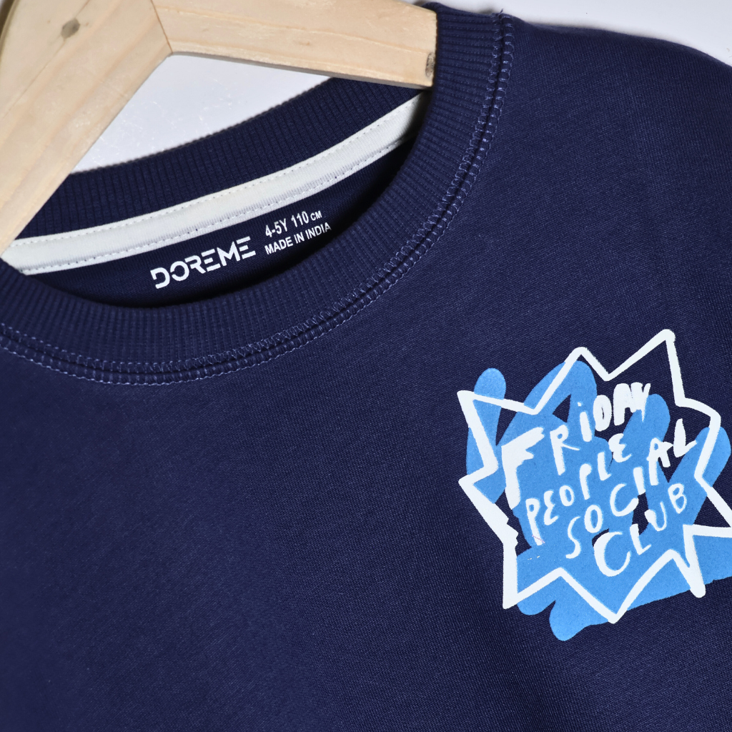 Doreme - Terry Knit Full Sleeves Sweatshirt with Graphics Print