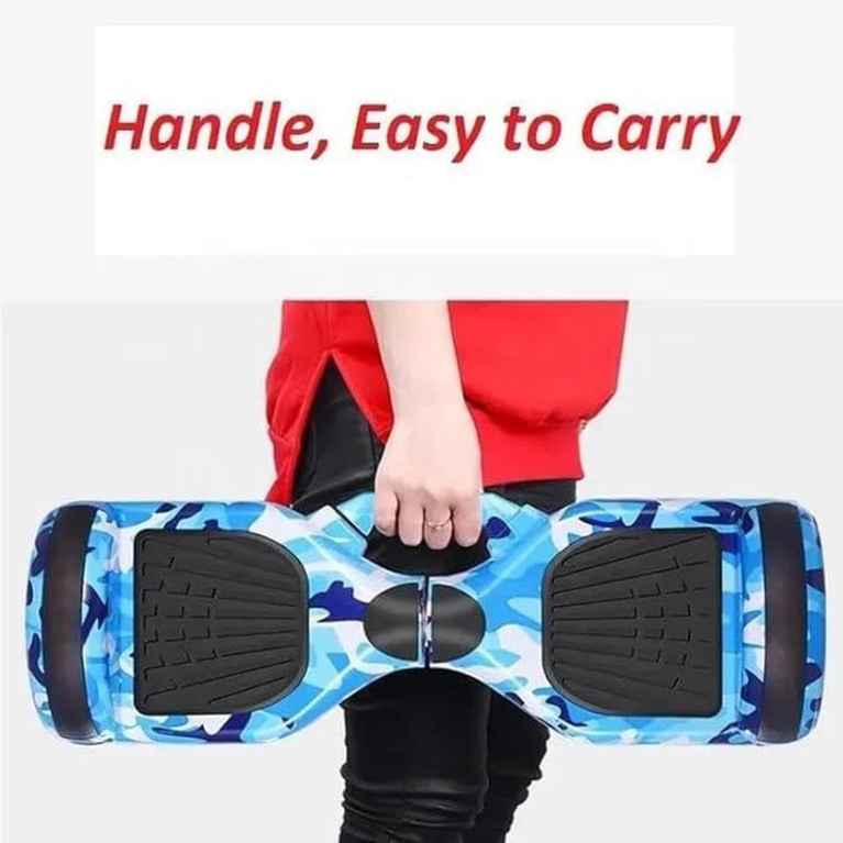 Hoverboard India- Self-Balancing Electric Scooter 6.5 Inch Hoverboard for Adults and Kids with LED Light & Carry Handle (Military Blue)