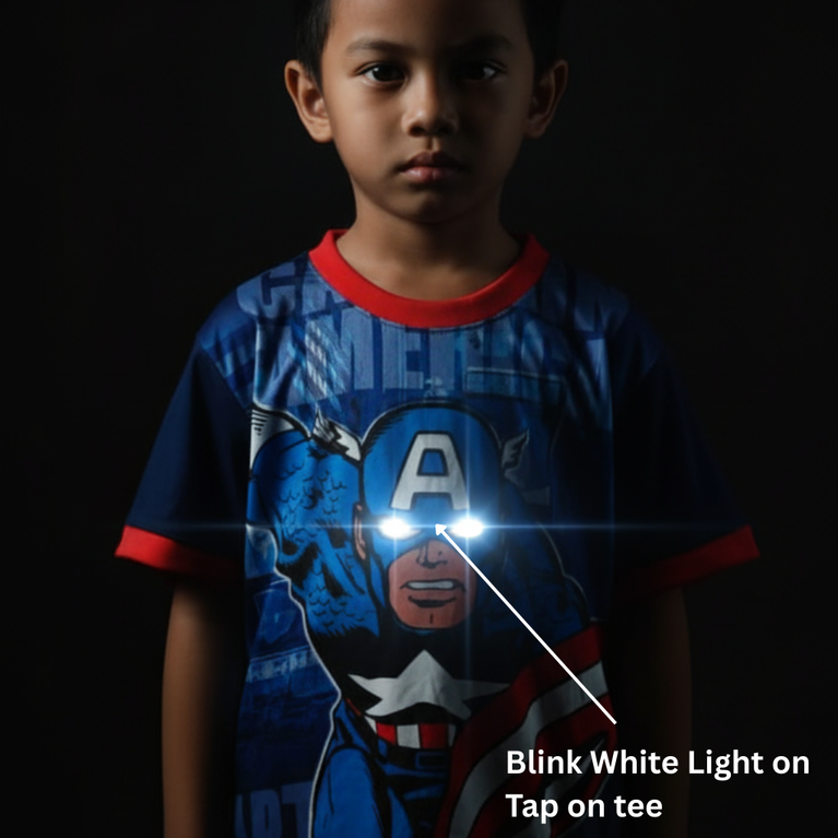 Ninos Kids Light-Up Captain America T-shirt