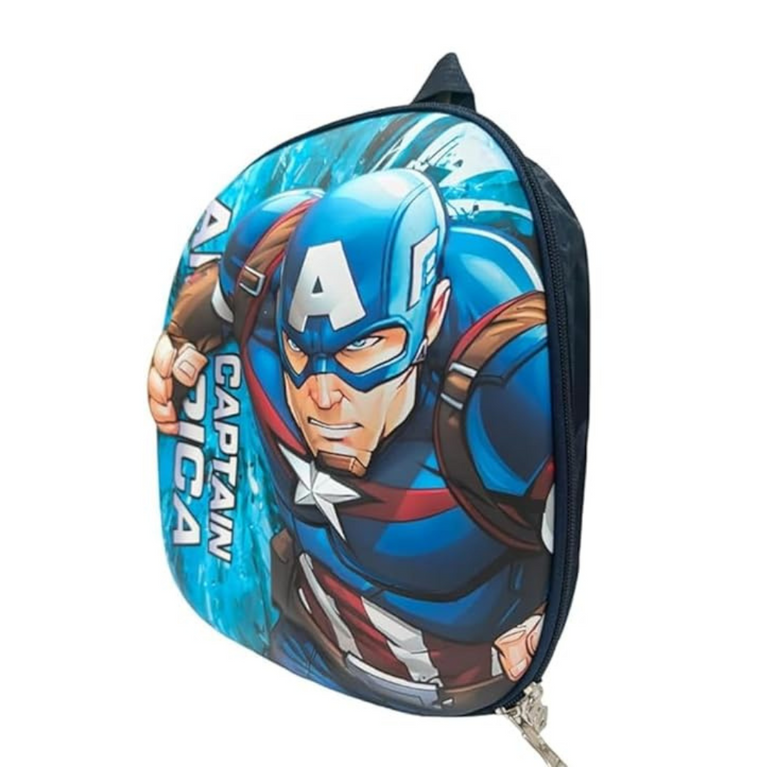 Ninos Kindergarten/preschool Captain America canvas hardtop Kids School/Picnic Bag for Boys and Girls