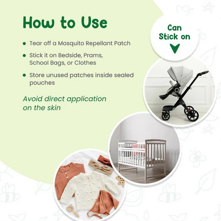 Mother Sparsh Baby Mother Sparsh 100% Natural Mosquito Repellent Patches for Babies and Children - 24 Patches