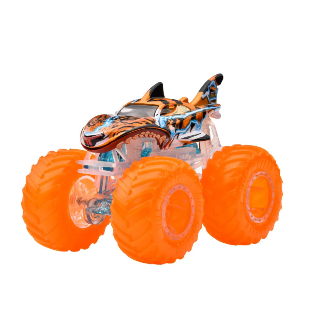 Hot Wheels - Tiger Shark - Monster Trucks - Power Smashers - 09 cm - 1:64 - Mattel