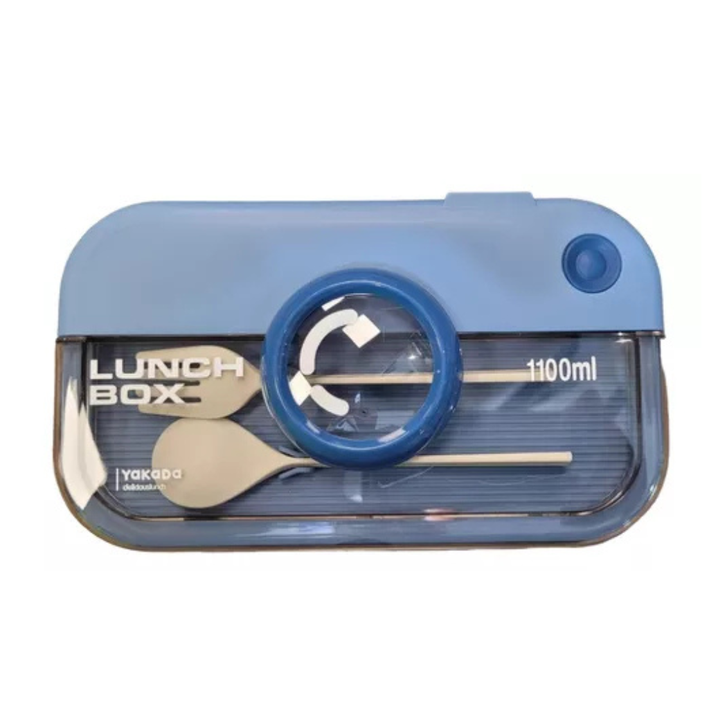 Yakada 2 Compartments Lunch Box Leak Proof Food Storage Container for Office School Daily Use