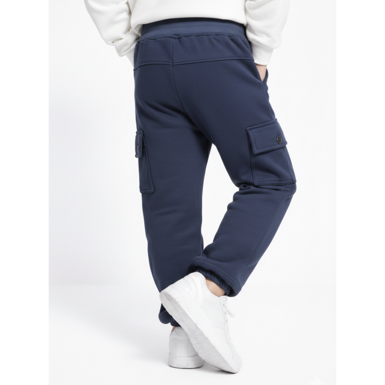 Kids' JD Active Winter Cargo Pants | Fleece-Insulated Sport Joggers