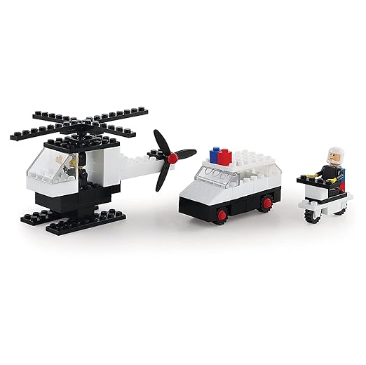 Highway Patrol Police Building Cons. With 260+pcs Blocks & Manual Book Set (Multicolor)