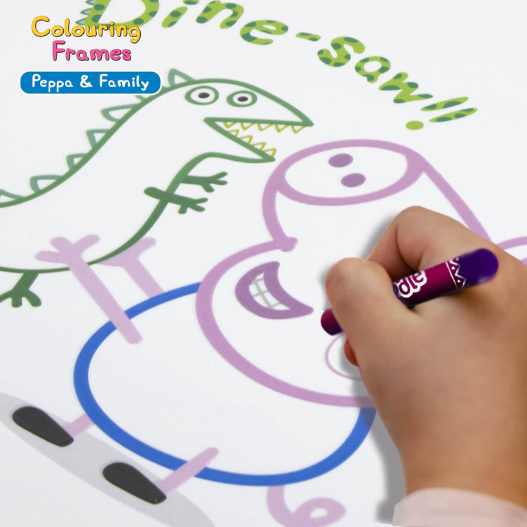 SKOODLE- Peppa Pig & Family Coloring Frames for Kids