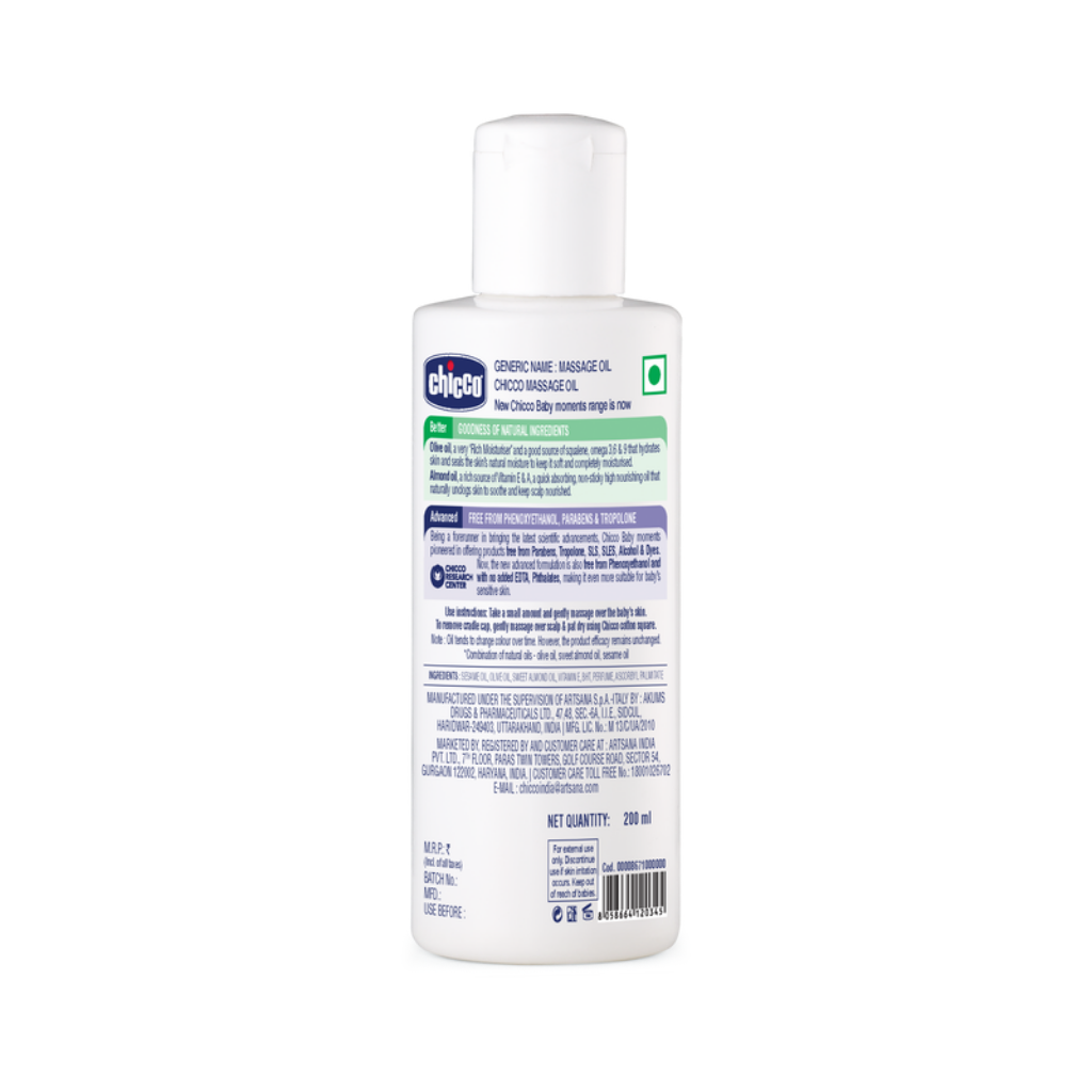 Chicco Baby Moments Massage Oil With Olive & Almond