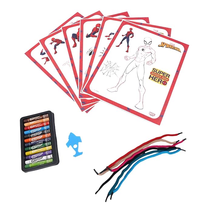 SKOODLE-Spider Marvel Spiderman Colouring Frames for Kids
