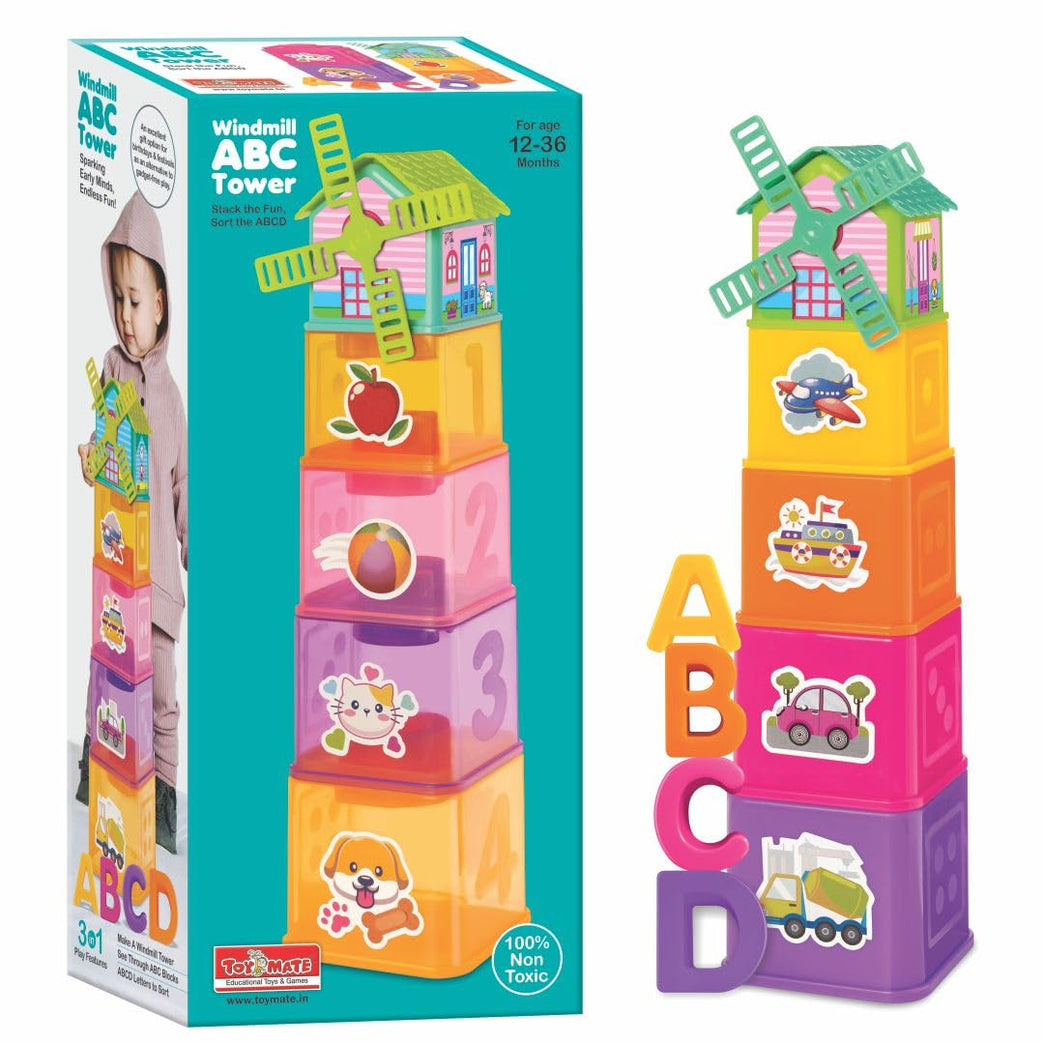 Toy for Babies - toymate windmill stacking blocks