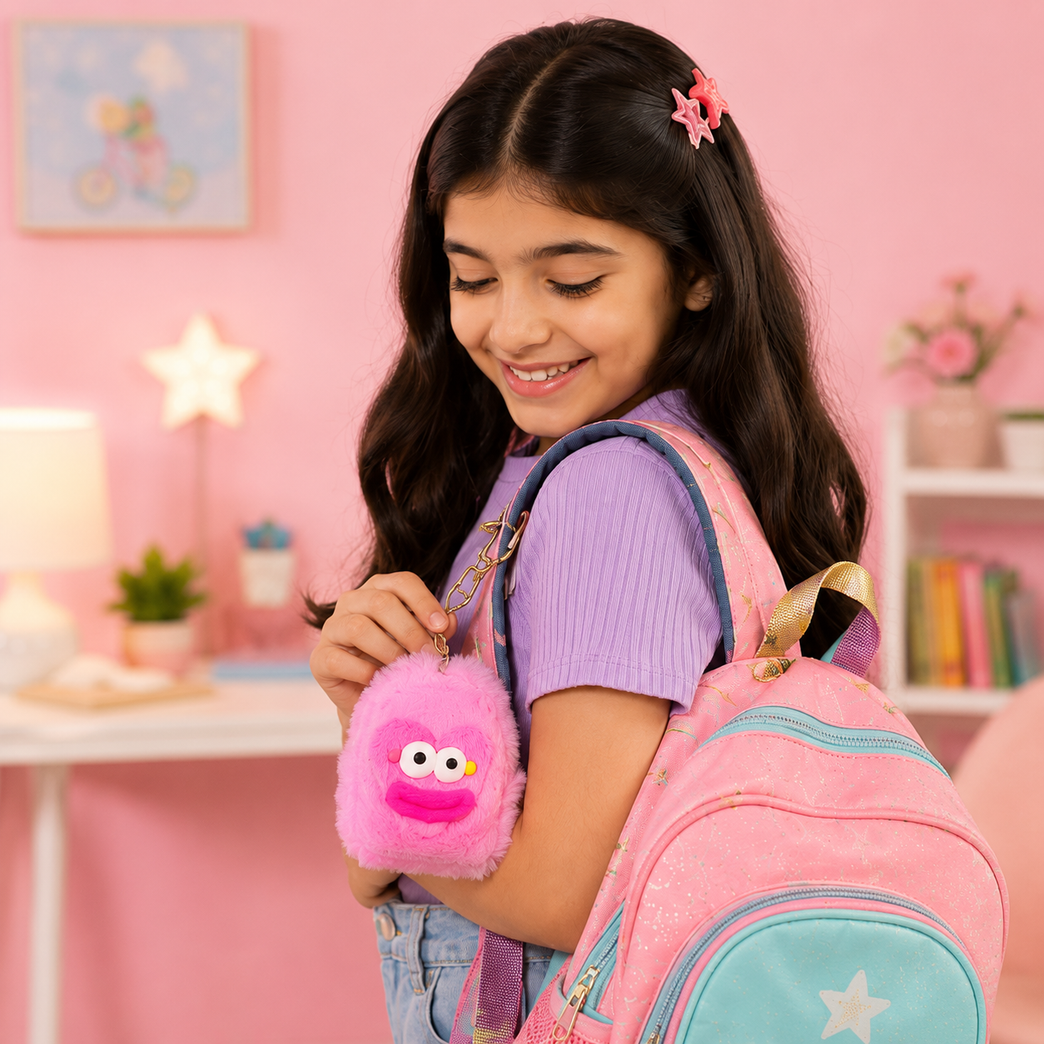 Cute Plush Mini Coin Purse Keychain for Kids
