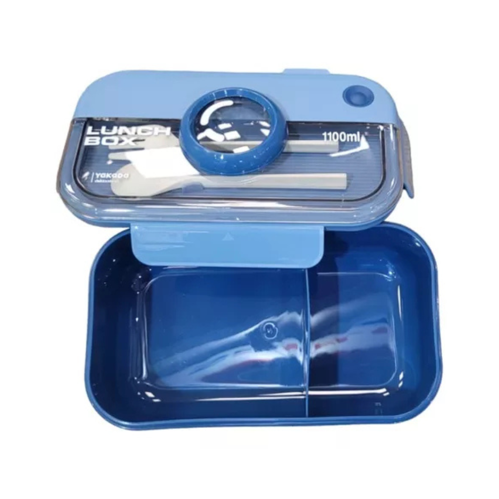 Yakada 2 Compartments Lunch Box Leak Proof Food Storage Container for Office School Daily Use