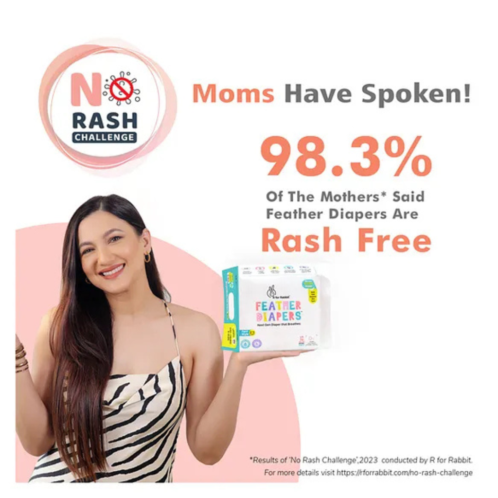 R for Rabbit-New Born Premium Feather Diaper for Baby ( Pant Style ) 48 Pack