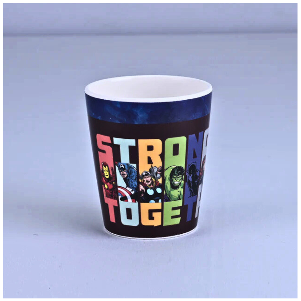 Servewell Kids Glass with Marvel Theme Grey- 280 ml