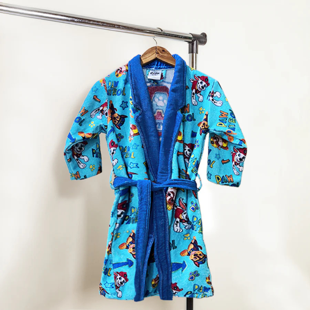 SASSON Paw Patrol Printed Cotton Bathrobe for Kids