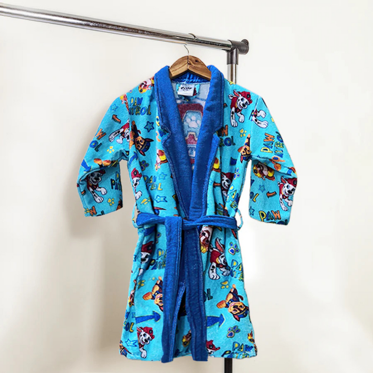 SASSON Paw Patrol Printed Cotton Bathrobe for Kids