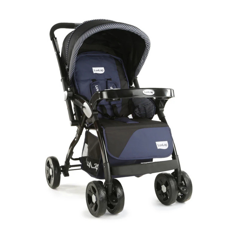 LuvLap-Galaxy Baby Stroller with 5-Point Safety Harness, Cushioned Seat, Multi-Level Recline, Easy Fold, Lightweight for 0-3 Years