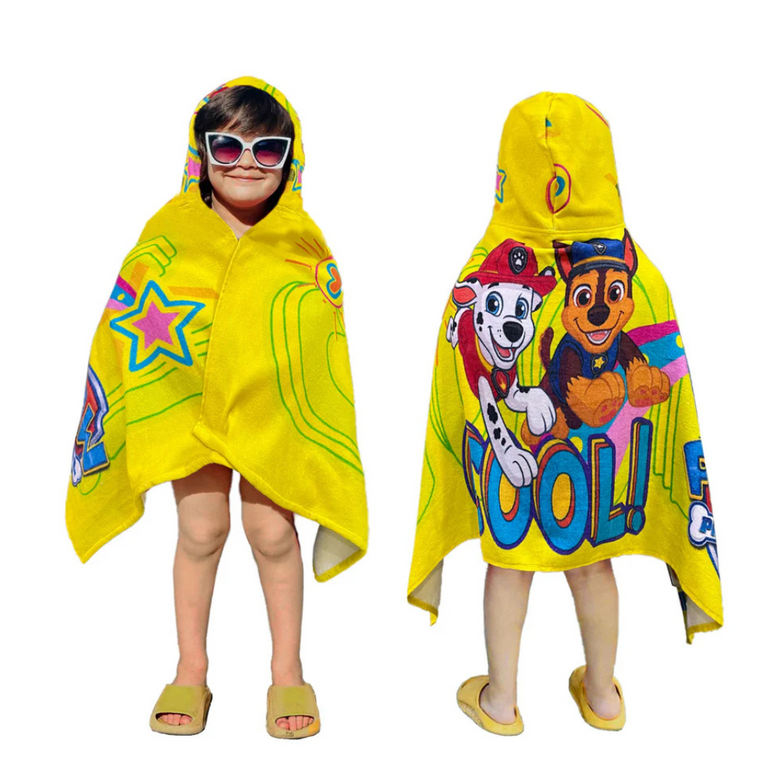 SASSOON Paw Patrol Kids Hooded Poncho Towel in 400 GSM