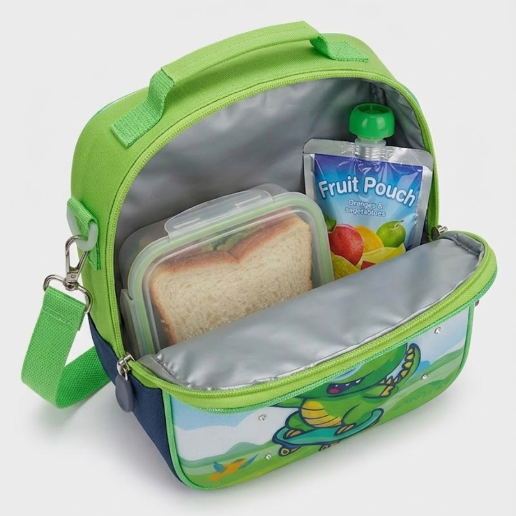 Kids Dinosaur Lunch Bag - 3D Insulated Lunch Box for Boys Kids School Picnic Hiking Lunch Crossbody bag