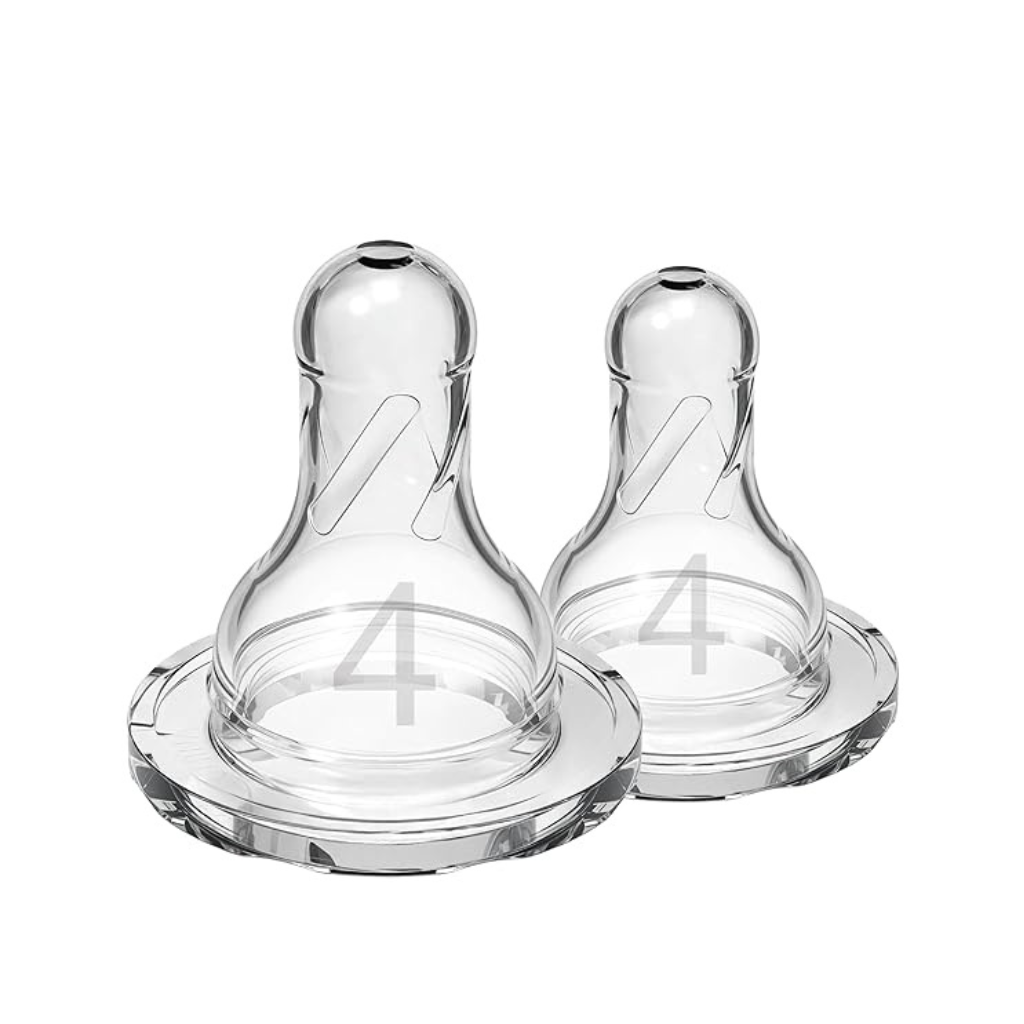 Dr Brown's Natural Flow Y-Cut Narrow Nipple (Clear, 9 M) -Set of 2