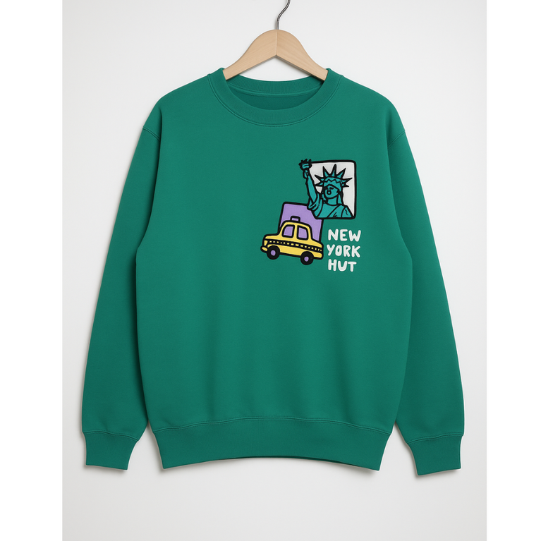 Doreme - Terry Knit Full Sleeves Sweatshirt with Graphics Print