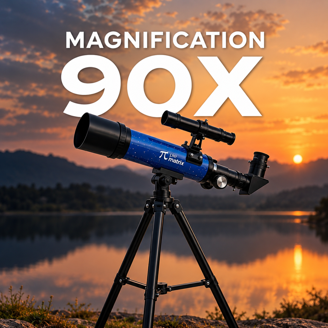 Pie Matrix NEO Refractor Telescope 90X with Phone Mount, Eyepieces & Tripod |Pie Matrix