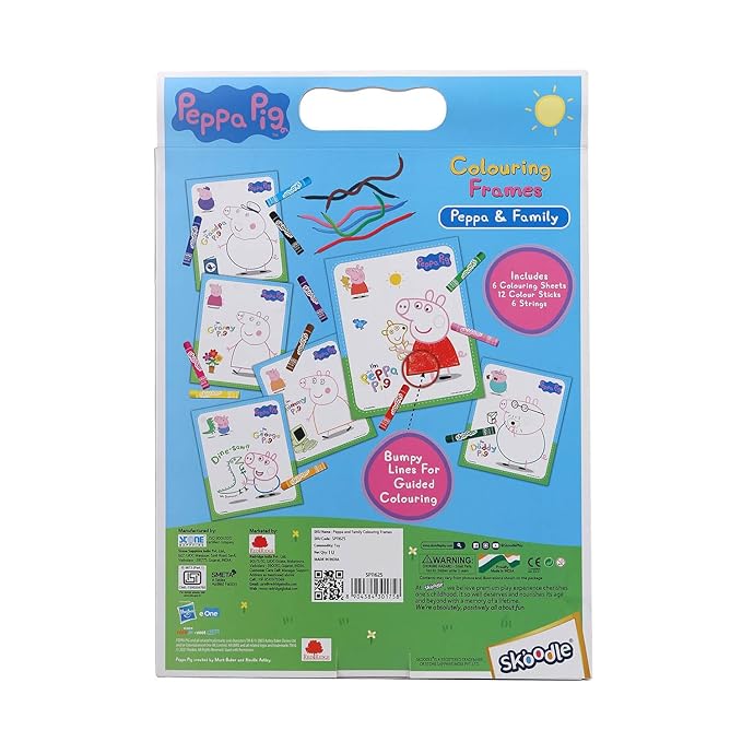 SKOODLE- Peppa Pig & Family Coloring Frames for Kids