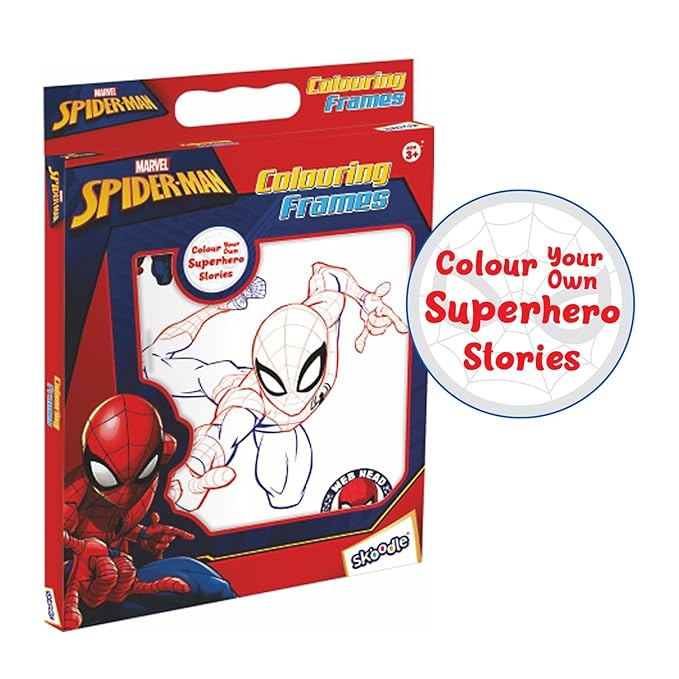 SKOODLE-Spider Marvel Spiderman Colouring Frames for Kids