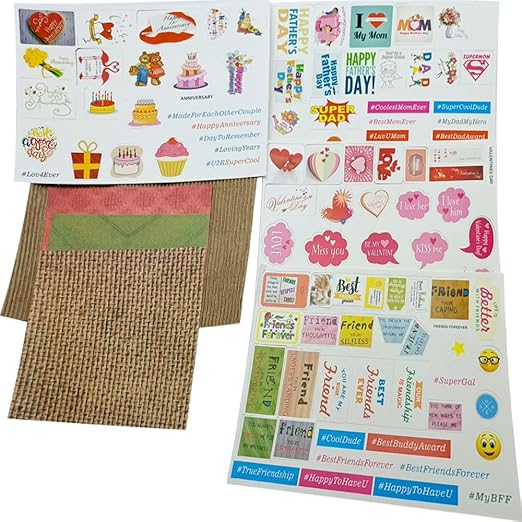 TOYKRAFTT Craft Kit for Kids Cards| Crafted Creations| Card Making Activity Kit| Greeting Cards Decoration Material|