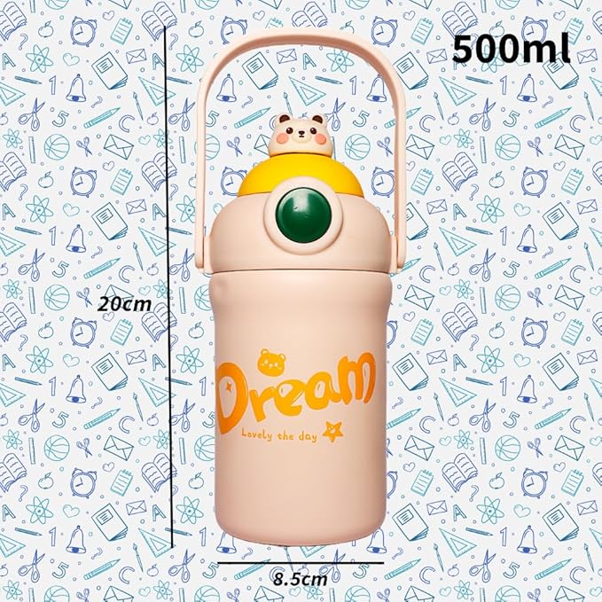 Kids Flask Stainless Steel Double Walled Vacuum Insulated Flask - 500ml