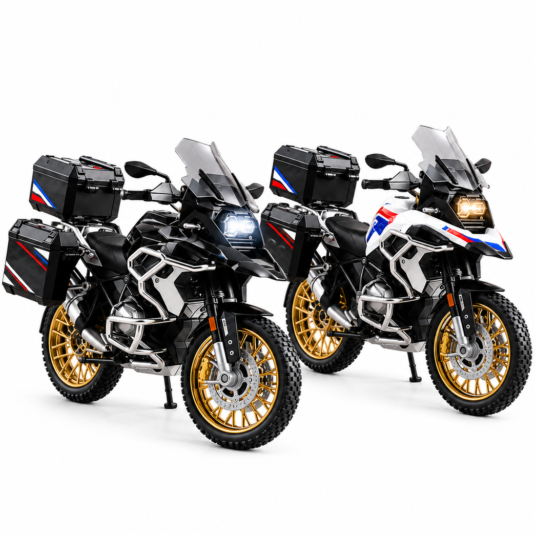 Adventure Motorcycle Die-Cast Metal Toy Bike for Kids
